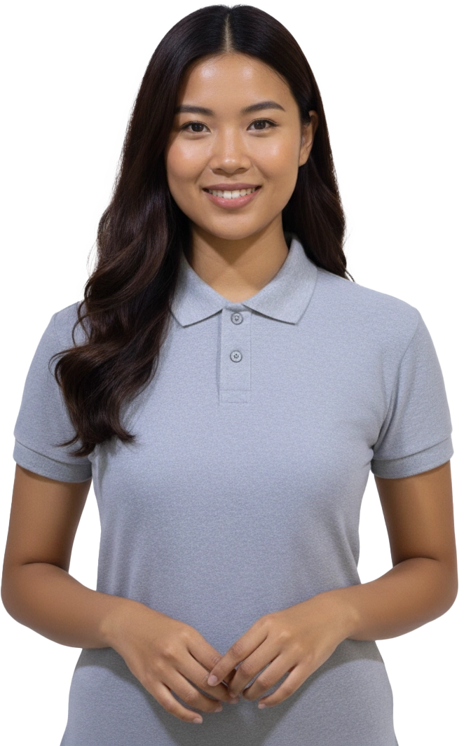 Camisa Gola Polo Cinza Mescla